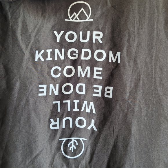 Lord's Prayer Hooded Lightweight Full Zip Windbreaker Unisex XXL - Picture 3 of 15